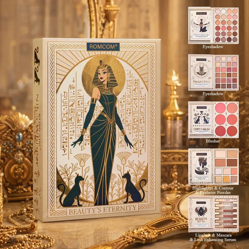 Βιβλίο Μακιγιάζ All-in-One 5 σελίδων Eye Shadow Powder Blusher High Gloss Powder Facial Mask Lip Gloss Mascara Essence Eye Black