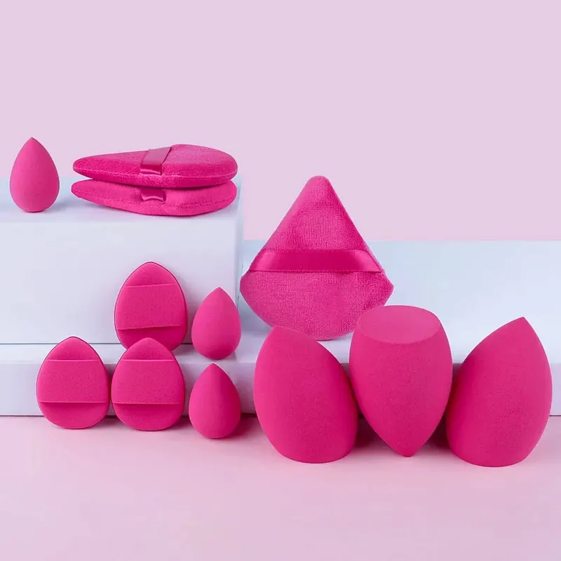 12/32pcs Makeup Brush at Sponge Set Propesyonal na Makeup Brush Set Beauty Blender Triangle Powder Puff Clean Powder Puff