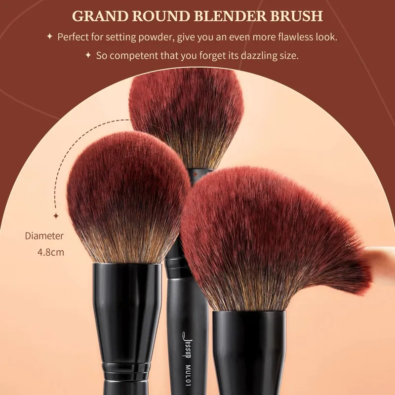 Jessup 13PCS Makeup Brushes set Premium Synthetic Big Powder Foundation Highlighter Concealer Contour Precision Eyeliner T300