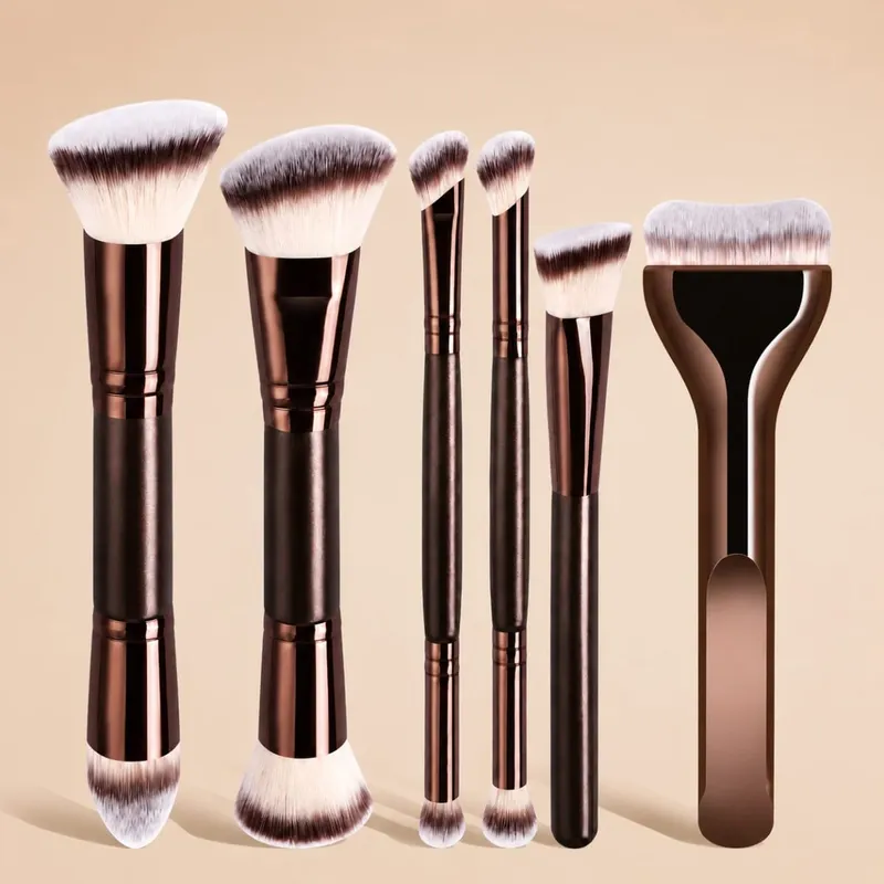 Propesyonal na Dual-Ended Makeup Brush Set na may Foundation Contour Blush Powder na Pangkulay sa Mata at Concealer Brushes na Soft Syntheti