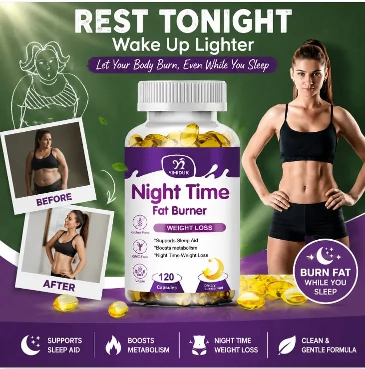 Night Time Slimming Fat Burning Capsules Sinusuportahan ang Pagbabawas ng Timbang Appetite Suppression Metabolism Detoxification para sa Lean Physique