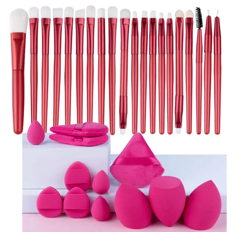 12/32pcs Makeup Brush at Sponge Set Propesyonal na Makeup Brush Set Beauty Blender Triangle Powder Puff Clean Powder Puff