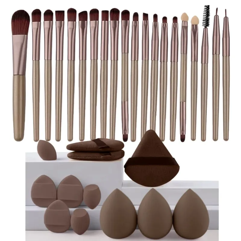 12/32pcs Makeup Brush at Sponge Set Propesyonal na Makeup Brush Set Beauty Blender Triangle Powder Puff Clean Powder Puff