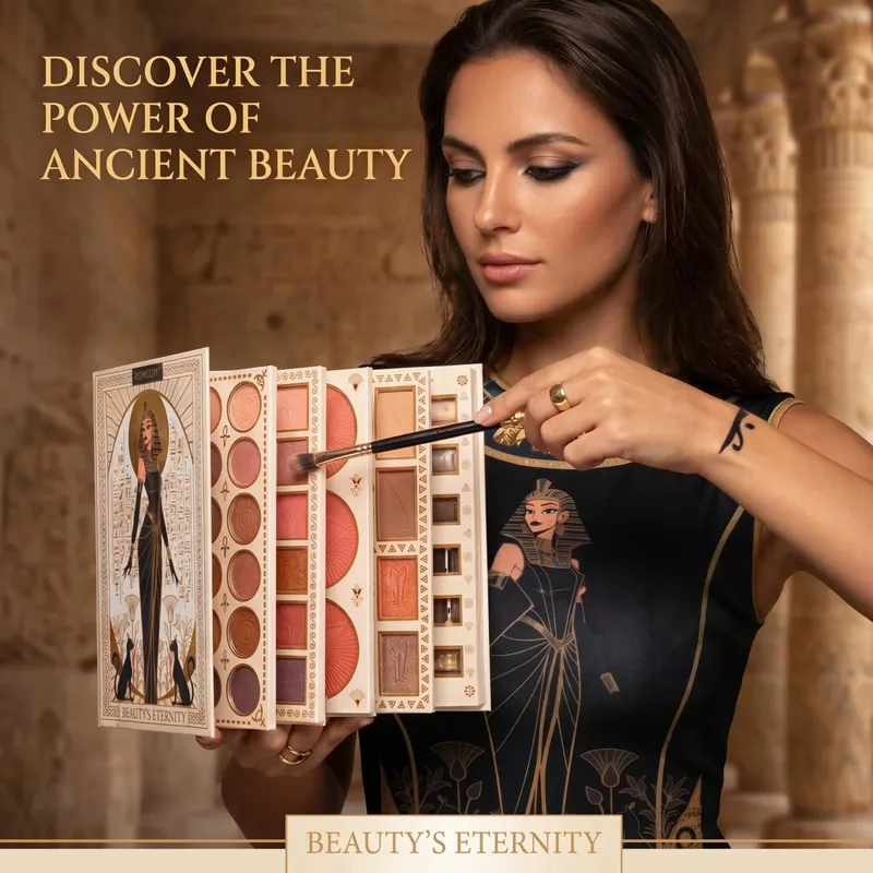Βιβλίο Μακιγιάζ All-in-One 5 σελίδων Eye Shadow Powder Blusher High Gloss Powder Facial Mask Lip Gloss Mascara Essence Eye Black