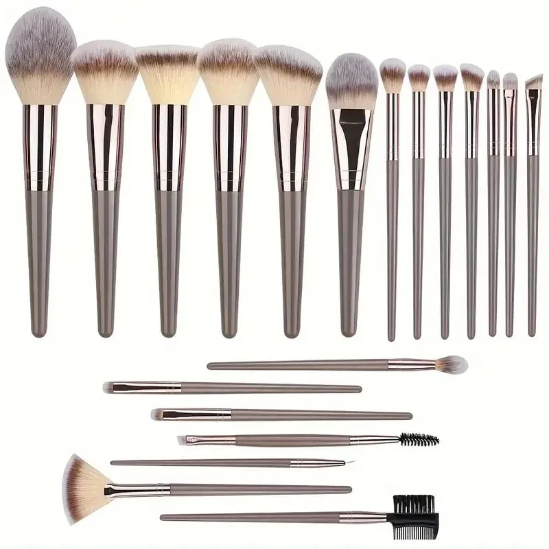Premium Makeup Brushes Set Kabilang ang Makeup Brushes Hairband Wrist Sponge Ball Powder Puff Silicone Cleaning Makeup Brush Tool