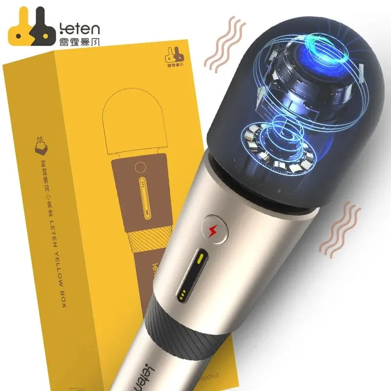 Leten Lightning 3 Powerful Vibrator Big Head Magic AV Wand Massager Female Nipple Clitoris Stimulater Adult Sex Toys For Women