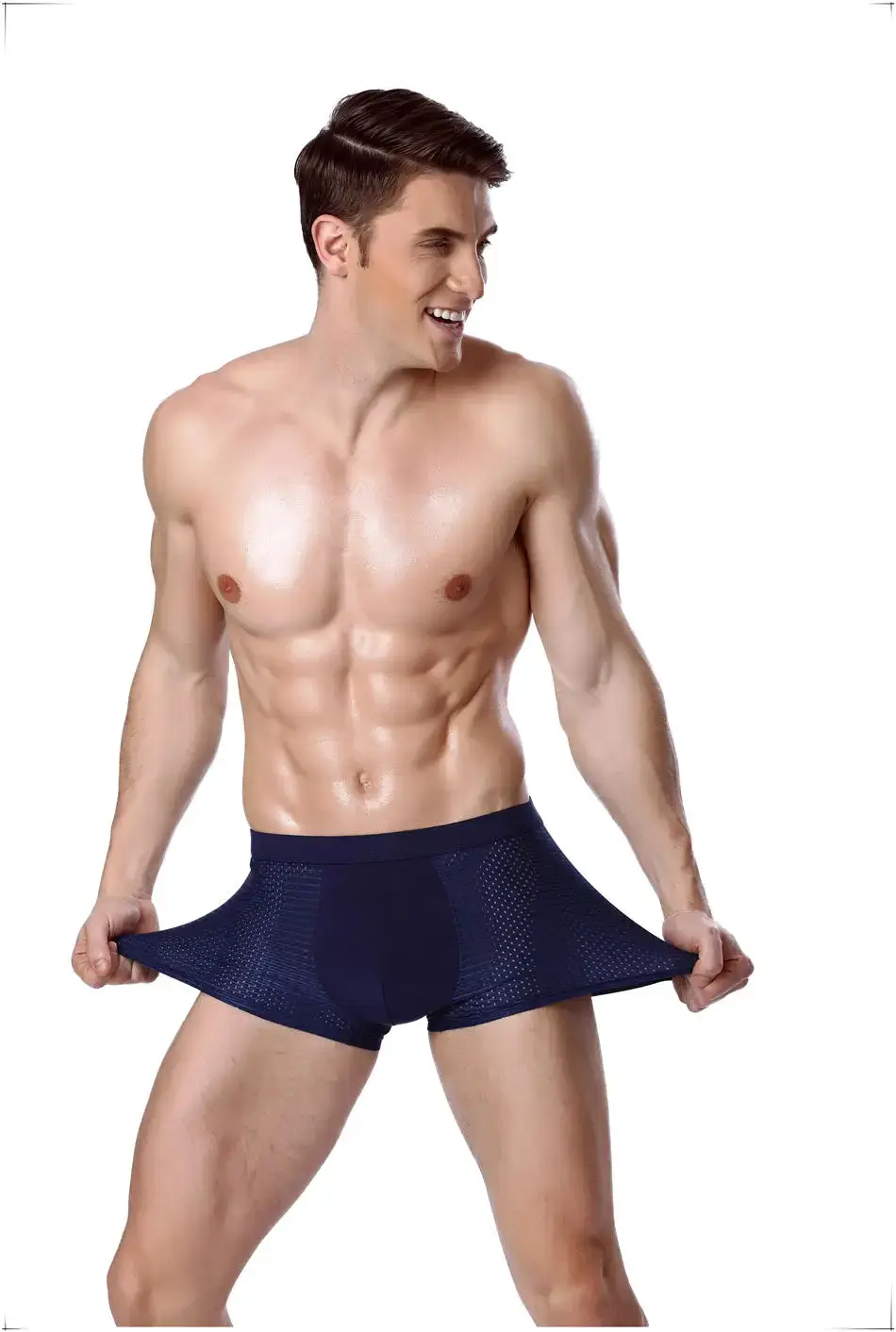 8pcs/Lot Underwear Boxer shorts male underpants men's mesh summer man sexy hot pouch panties large sizes 5xl 6xl 7xl 8xl trunks — image 4