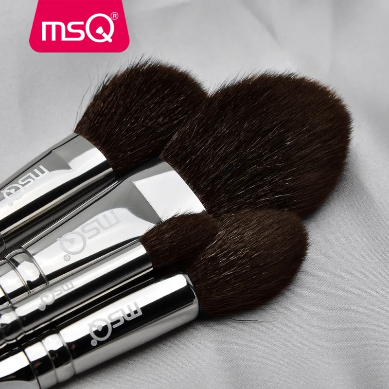 MSQ Profesional Baru 11 Buah Set Kuas Makeup Bedak Klasik Eyeshadow Lip Foundation Kuas Make Up Kambing/Rambut Kuda Pegangan PVC