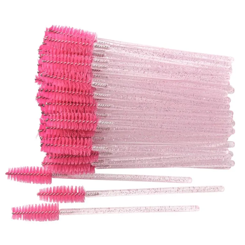 50pcs Makintab na Disposable Eyelash Brush Applicator Wands Curler Mascara Eyebrow Makeup Tools Spoolers Comb Wands Spoolies Brushes — image 11
