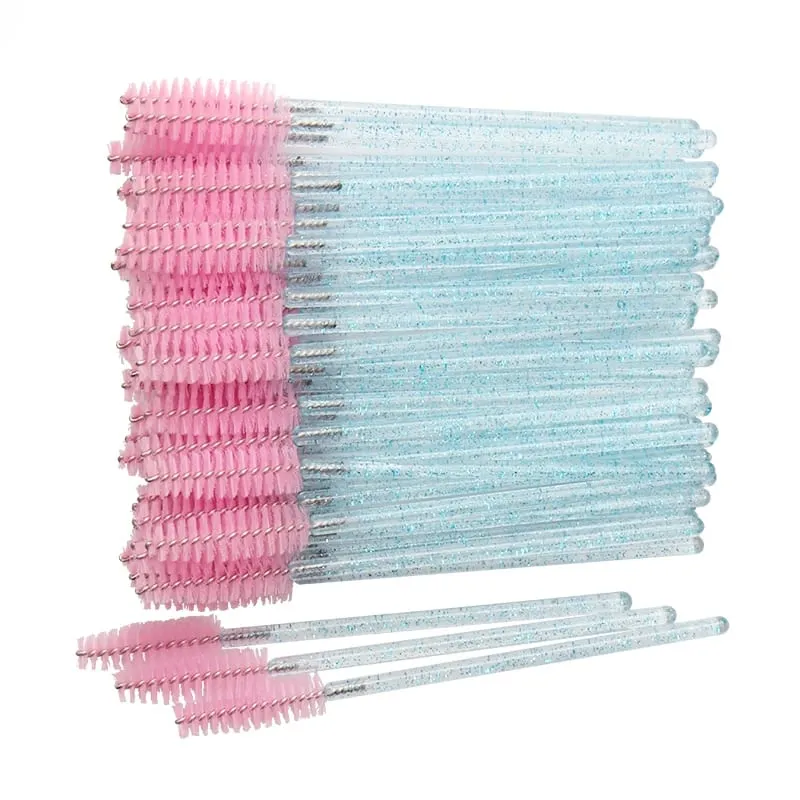 50pcs Makintab na Disposable Eyelash Brush Applicator Wands Curler Mascara Eyebrow Makeup Tools Spoolers Comb Wands Spoolies Brushes — image 9