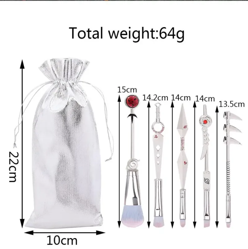 5 stks/set Japanse Anime Make-Up Borstel Set Foundation borstels Oogschaduw Concealer Blush Brush set Make Up Brush Tool Kit T2081