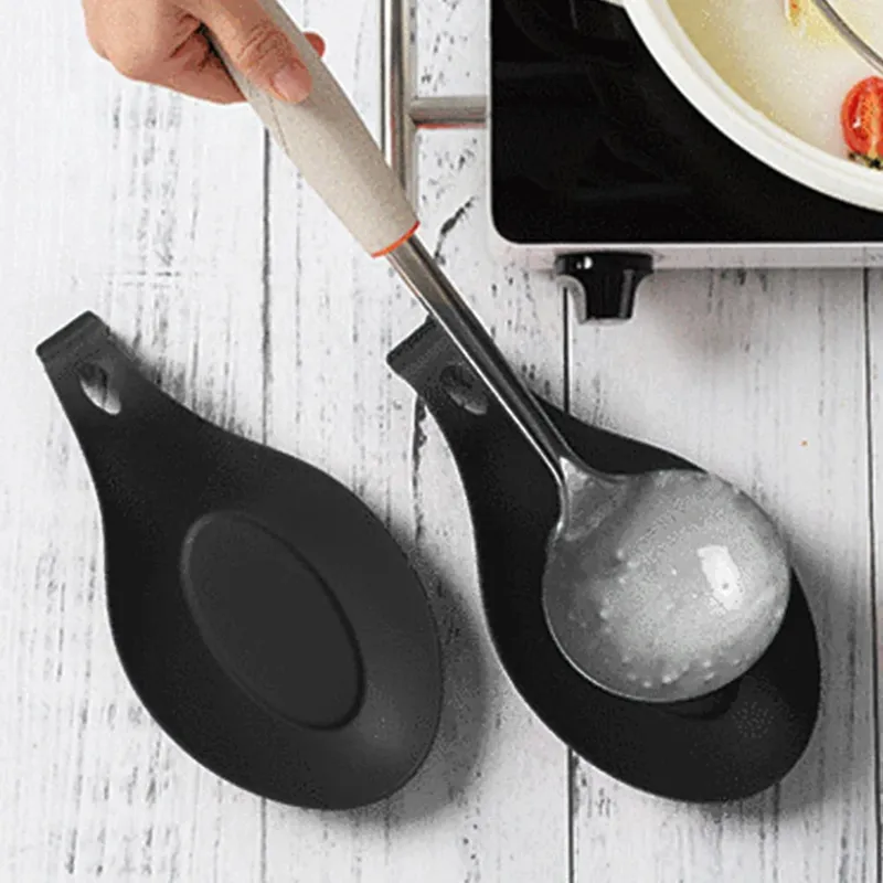 1 db hőálló szilikon kanál polc evőpálcika tálca edénytartó tűzhely rendszerező edény spatula tartó kanál pad konyhai eszköz