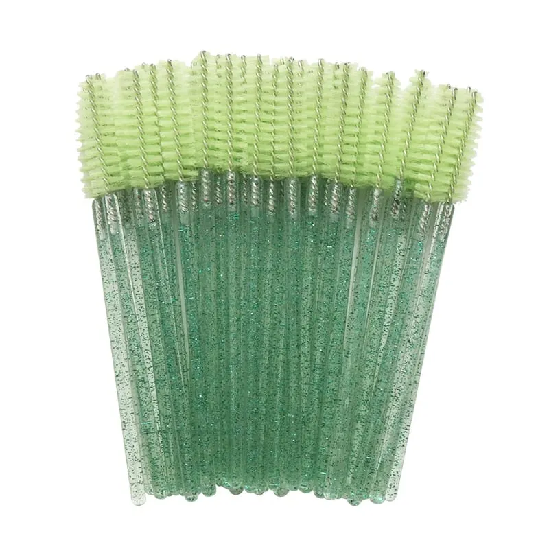 50pcs Makintab na Disposable Eyelash Brush Applicator Wands Curler Mascara Eyebrow Makeup Tools Spoolers Comb Wands Spoolies Brushes — image 15