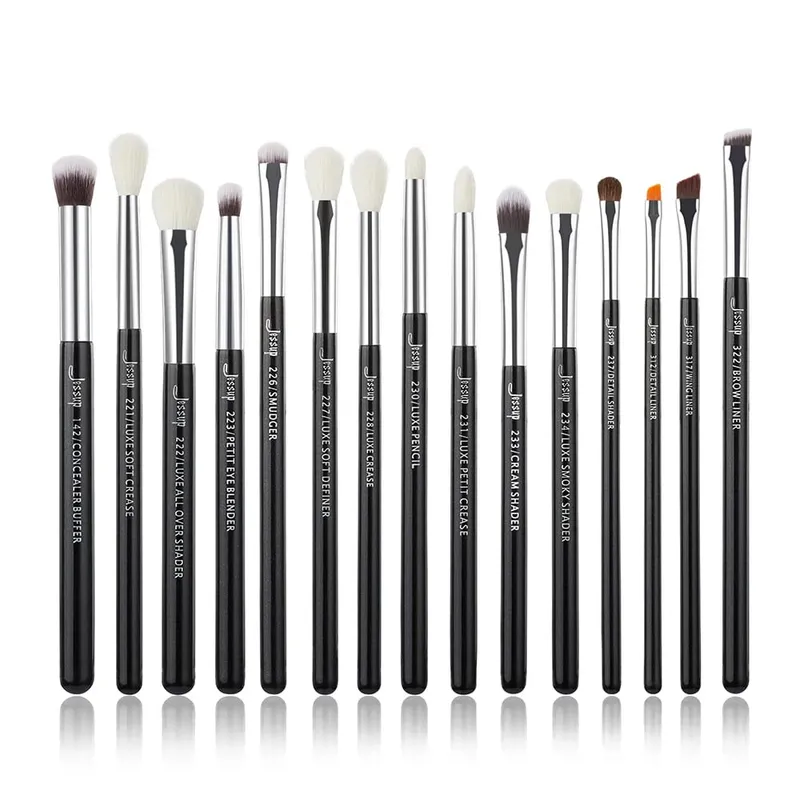 Jessup 15 Buah Set Kuas Makeup Mata Profesional Kit Kuas Makeup Eyeshadow Eyeliner Alis Blending Concealer Brochas T294