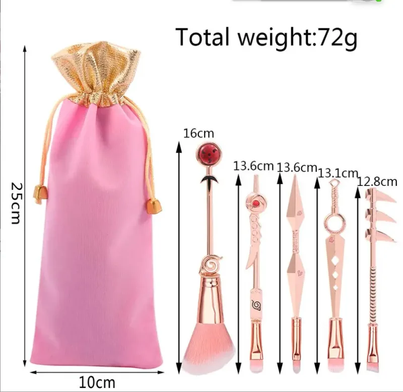 5 stks/set Japanse Anime Make-Up Borstel Set Foundation borstels Oogschaduw Concealer Blush Brush set Make Up Brush Tool Kit T2081