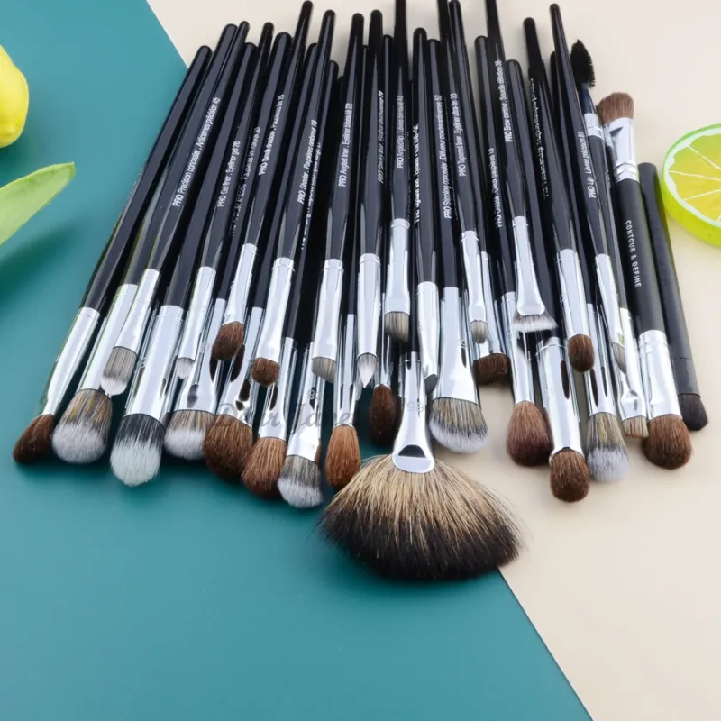 Βούρτσες μακιγιάζ σειράς S Pro Powder fan foundation blusher highlight Πινέλο μακιγιάζ Μεγάλο μέγεθος μαύρη λαβή συνθετικά μαλλιά Καλοφτιαγμένο