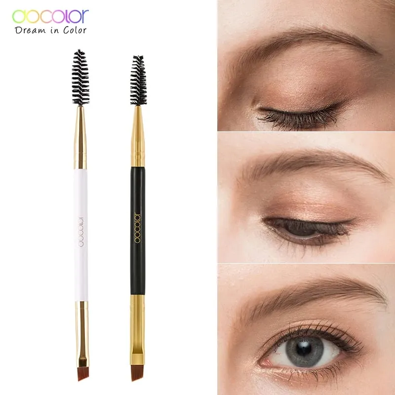 Docolor Kuas Alis + Sisir Alis Kuas Alis Kecantikan Kuas Makeup Profesional untuk Kuas Alis Mata Kuas Pencampur Mata