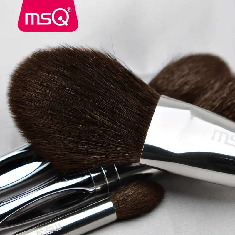 MSQ Profesional Baru 11 Buah Set Kuas Makeup Bedak Klasik Eyeshadow Lip Foundation Kuas Make Up Kambing/Rambut Kuda Pegangan PVC