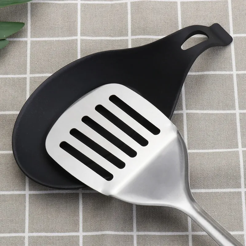 1 db hőálló szilikon kanál polc evőpálcika tálca edénytartó tűzhely rendszerező edény spatula tartó kanál pad konyhai eszköz