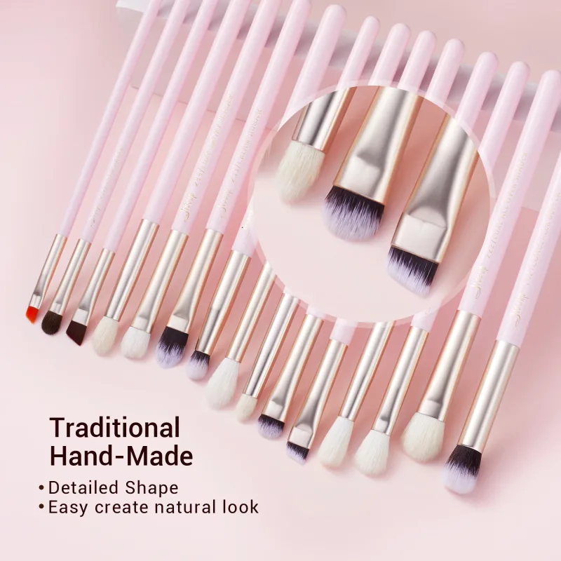 Jessup 15 Buah Set Kuas Makeup Mata Profesional Kit Kuas Makeup Eyeshadow Eyeliner Alis Blending Concealer Brochas T294
