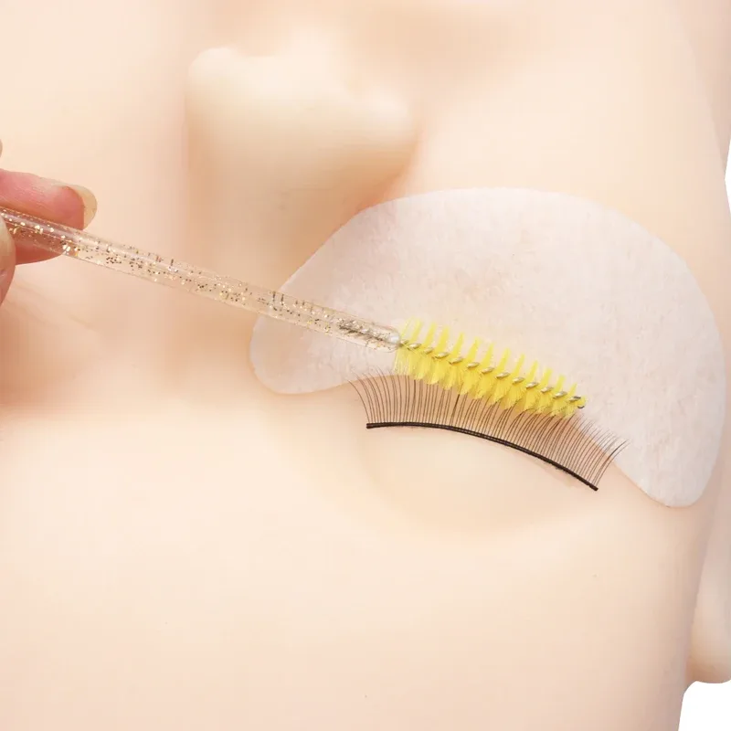 50 Buah Kuas Bulu Mata Sekali Pakai Nilon Sikat Alis Kristal Maskara Tongkat Aplikator Bulu Mata Sisir Kosmetik Alat Rias Wanita
