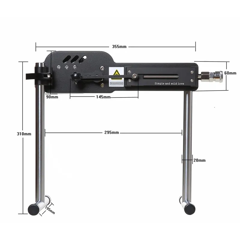 Αναβάθμιση Sex Machine με τηλεχειριστήριο Super Silent Ultra Adjustable Vac U Lock 30db 70W Love Machine with Free Big D — image 4