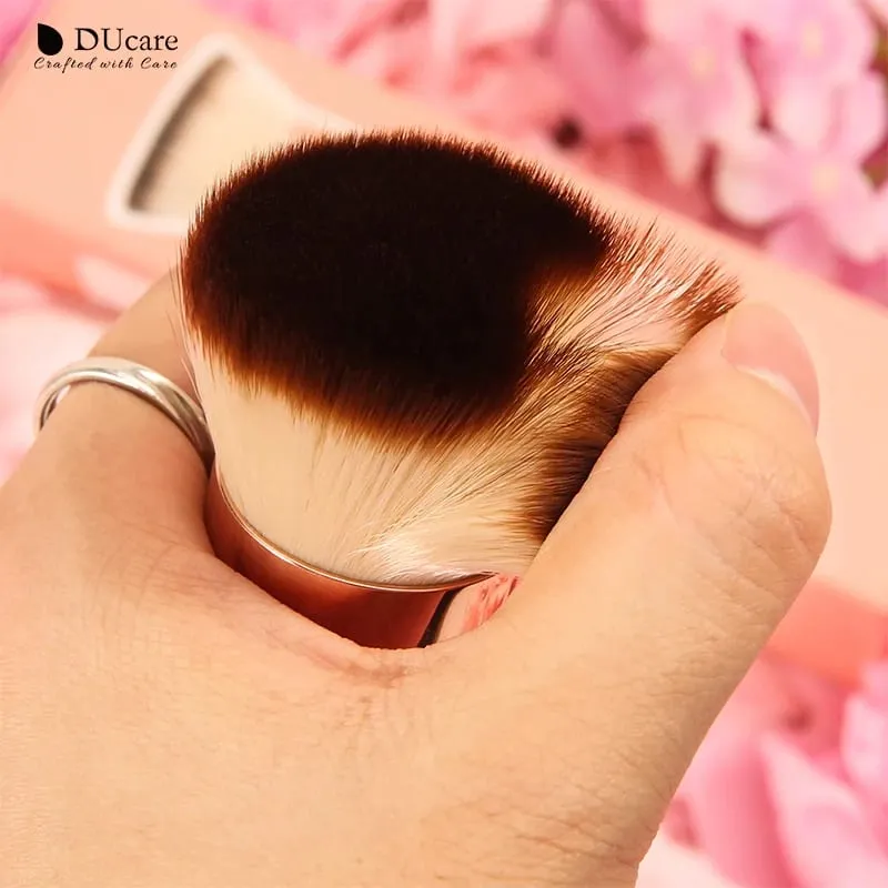 DUcare Foundation Brush Flat Top Kabuki Makeup Brush Συνθετική Τρίχα Υγρή Ανάμειξη Ορυκτών Σκόνη Buffing Stippling Καλλυντικά