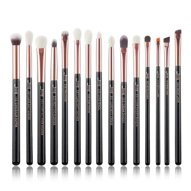 Jessup 15 Buah Set Kuas Makeup Mata Profesional Kit Kuas Makeup Eyeshadow Eyeliner Alis Blending Concealer Brochas T294