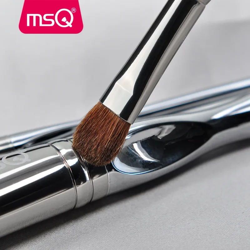 MSQ Profesional Baru 11 Buah Set Kuas Makeup Bedak Klasik Eyeshadow Lip Foundation Kuas Make Up Kambing/Rambut Kuda Pegangan PVC