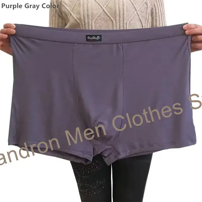 Bamboo Fiber Soft Boxers Man 140KG Plus Size 8XL 7XL 6XL Male Boxershorts Oversized Underpants Breathable Underwear Solid Pantie