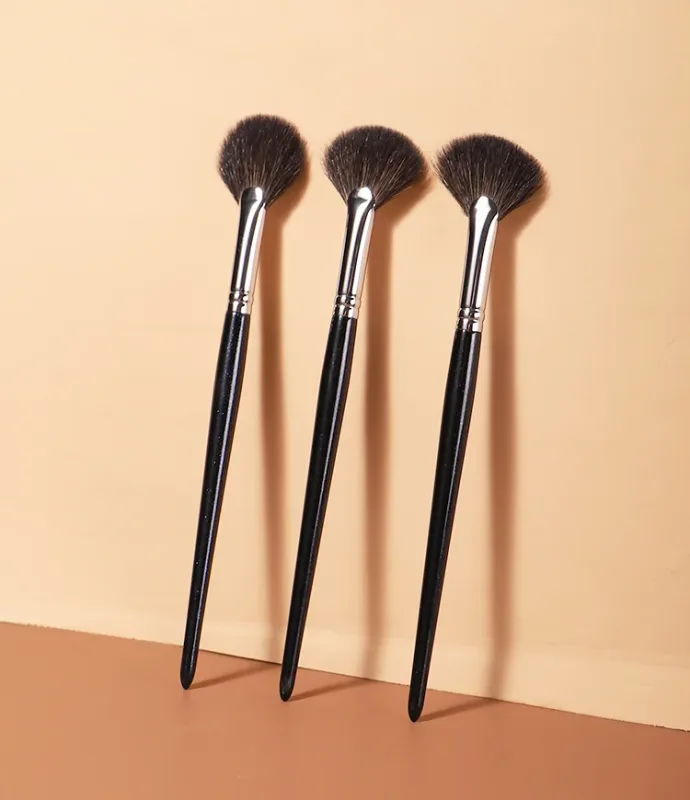 1 τεμάχιο Μικρά πινέλα μακιγιάζ με βεντάλια Highlighter Σκιά μύτης Πινέλο μακιγιάζ Blusher περίγραμμα εξαιρετικά εργαλεία ομορφιάς Τρίχες κατσίκας