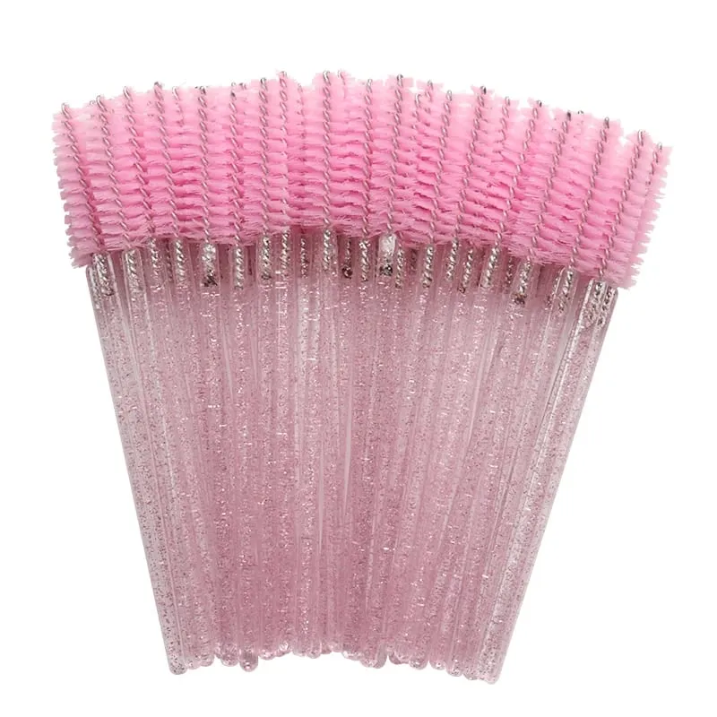 50pcs Makintab na Disposable Eyelash Brush Applicator Wands Curler Mascara Eyebrow Makeup Tools Spoolers Comb Wands Spoolies Brushes — image 18