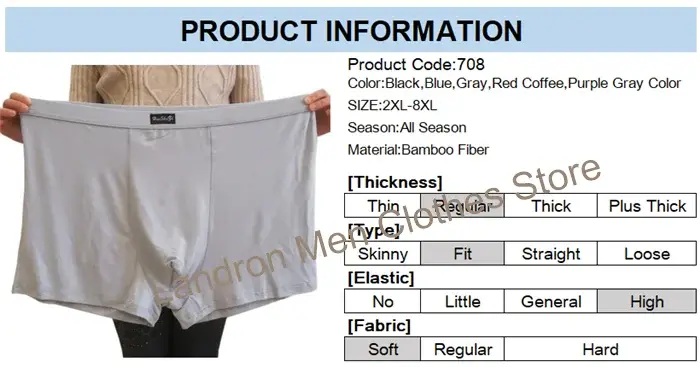 Bamboo Fiber Soft Boxers Man 140KG Plus Size 8XL 7XL 6XL Male Boxershorts Oversized Underpants Breathable Underwear Solid Pantie
