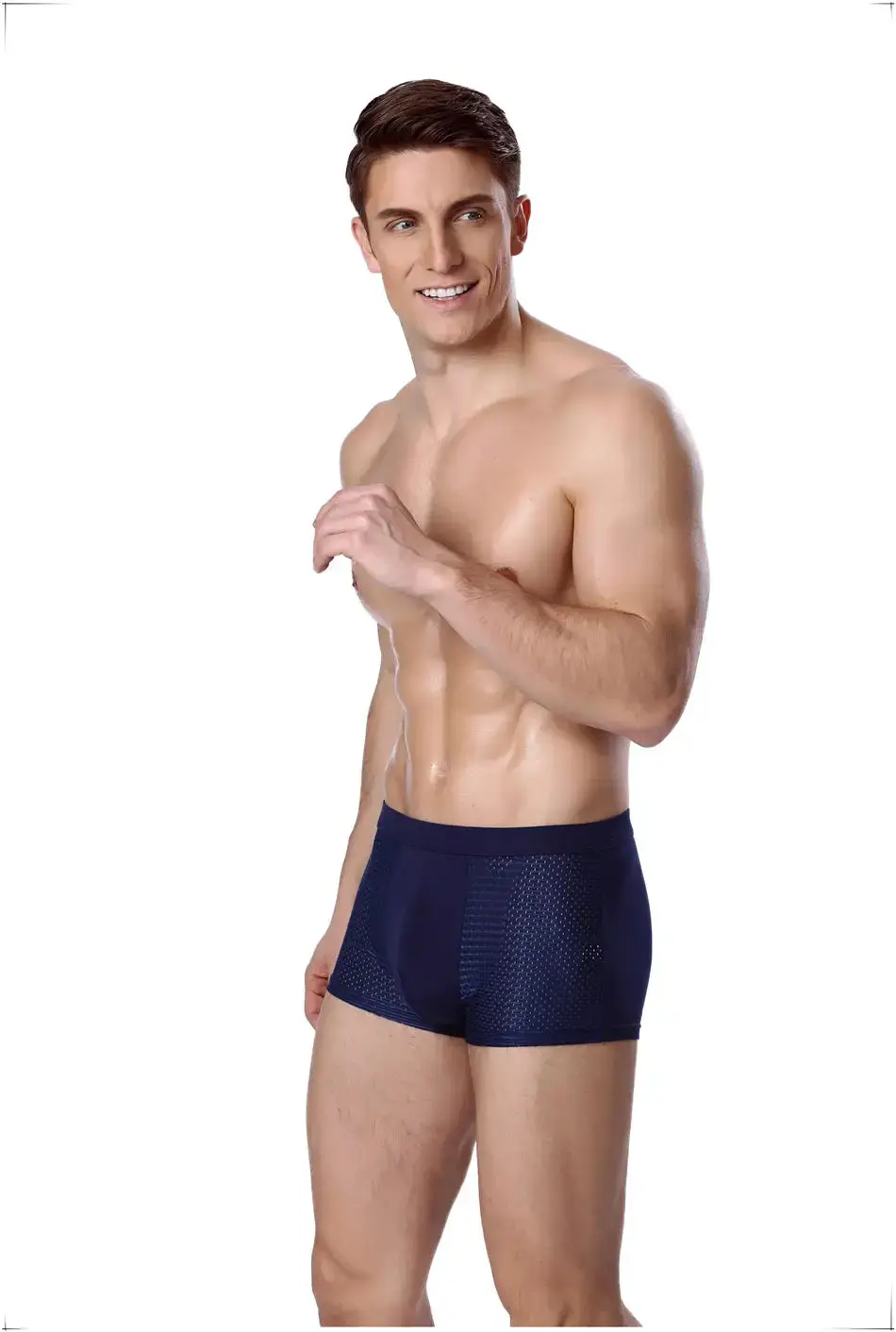 8pcs/Lot Underwear Boxer shorts male underpants men's mesh summer man sexy hot pouch panties large sizes 5xl 6xl 7xl 8xl trunks — image 6