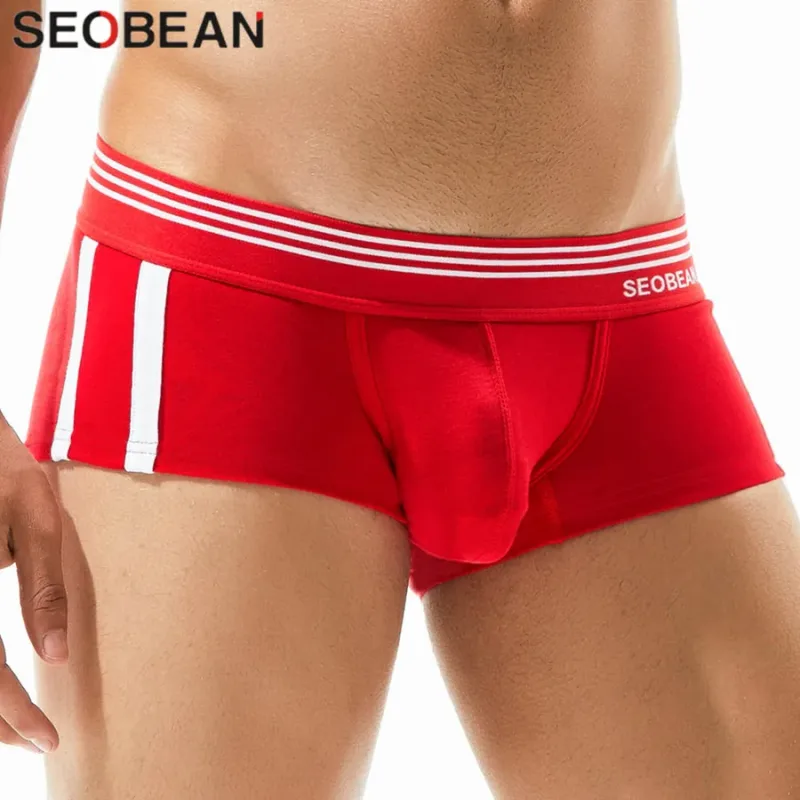 Men's Breathable Cotton Boxer Briefs U-Convex Pouch Low-Waist Comfortable Stretch Soft Underwear for Daily Casual 3256810339324873