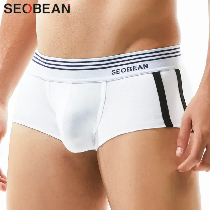 Men's Breathable Cotton Boxer Briefs U-Convex Pouch Low-Waist Comfortable Stretch Soft Underwear for Daily Casual 3256810339324873