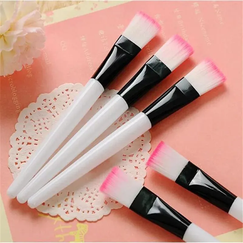 5 Buah Kuas Rias Kosmetik Lembut Kuas Masker DIY Alat Perawatan Wajah Kulit Foundation Alat Kecantikan Kosmetik Gel Pegangan Akrilik