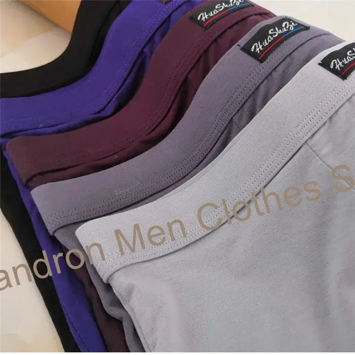 Bamboo Fiber Soft Boxers Man 140KG Plus Size 8XL 7XL 6XL Male Boxershorts Oversized Underpants Breathable Underwear Solid Pantie