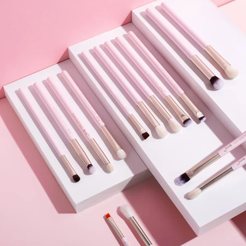 Jessup 15 Buah Set Kuas Makeup Mata Profesional Kit Kuas Makeup Eyeshadow Eyeliner Alis Blending Concealer Brochas T294