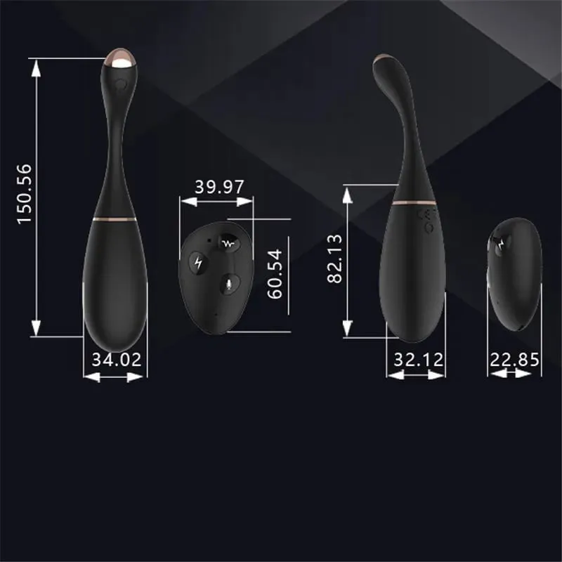 Τηλεχειριστήριο ήχου Jumping Egg Ηλεκτρικό σοκ G Spot διεγέρτης κόλπου Kegel Μπάλες άσκησης σφαίρα Δονητής σεξουαλικά παιχνίδια για γυναίκες