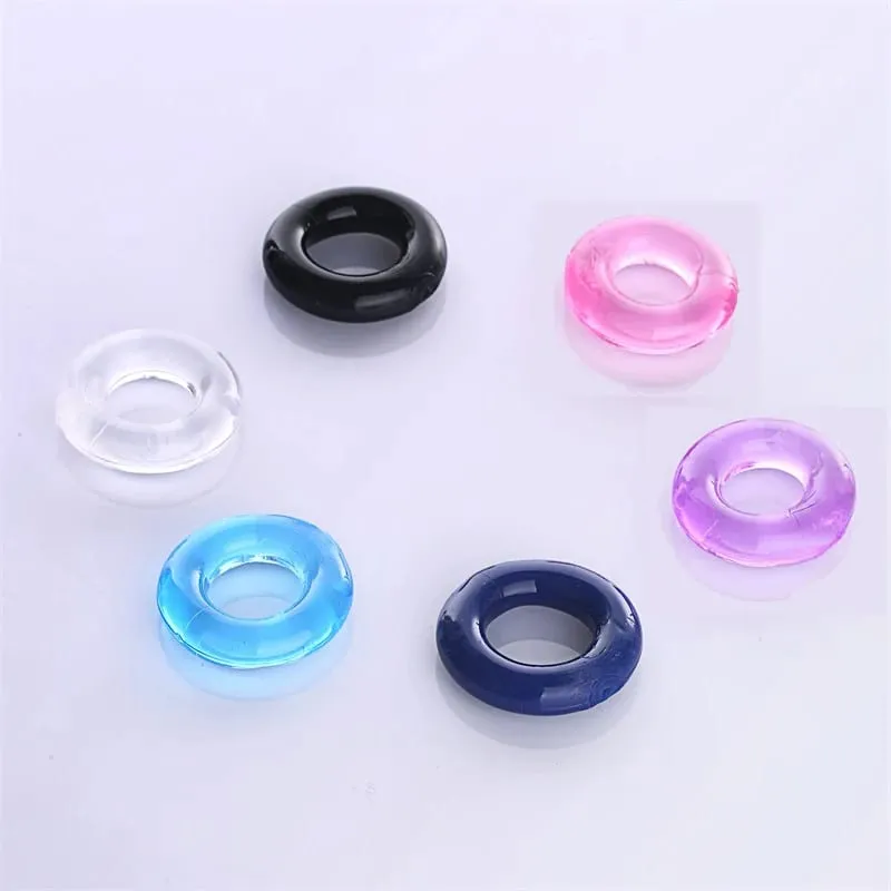 5PCS Silicone Penis Ring Ejaculation Delay Penis Attachments Cock Ring Male Chastity Device Penis Enlargement Sex Toys for Men