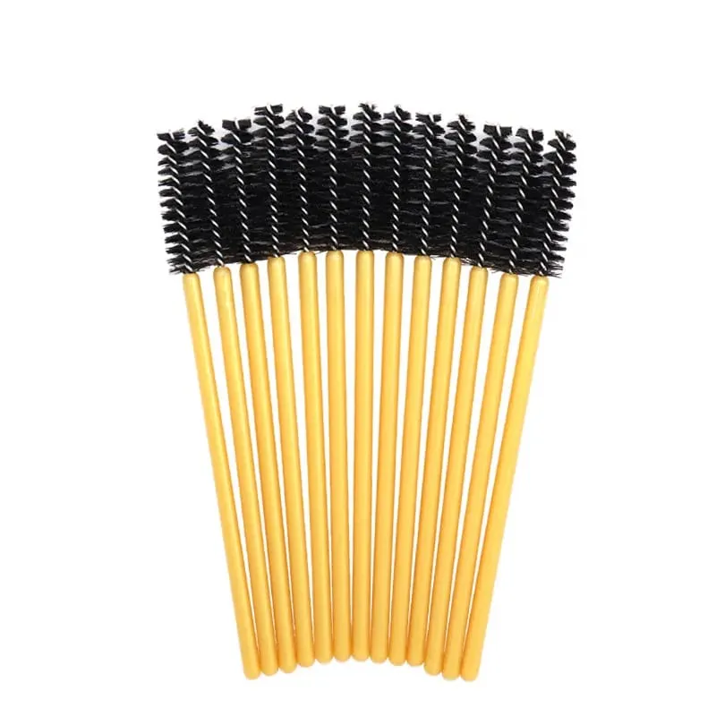 50pcs Makintab na Disposable Eyelash Brush Applicator Wands Curler Mascara Eyebrow Makeup Tools Spoolers Comb Wands Spoolies Brushes — image 8
