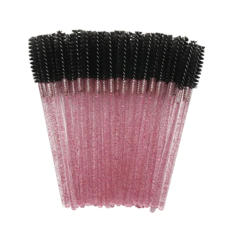 50pcs Makintab na Disposable Eyelash Brush Applicator Wands Curler Mascara Eyebrow Makeup Tools Spoolers Comb Wands Spoolies Brushes — image 12