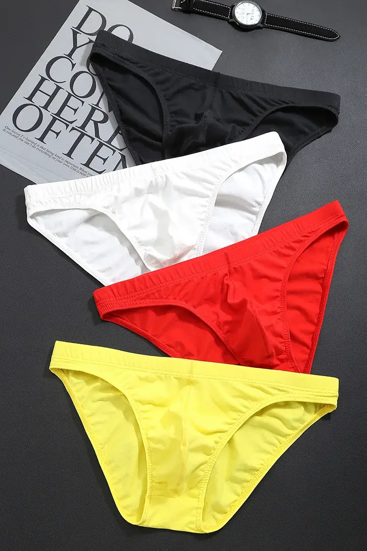 Men's Underwear Solid Color Summer Cotton Underpants Male Shorts Sexy Briefs Big Size Seamless Man Panties For Men