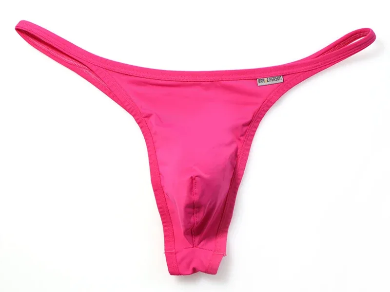 Men's Breathable Quick-Dry Fabric Thong Comfortable Briefs Low-Rise Underwear Sexy Innerwear Fashionable Brave Person