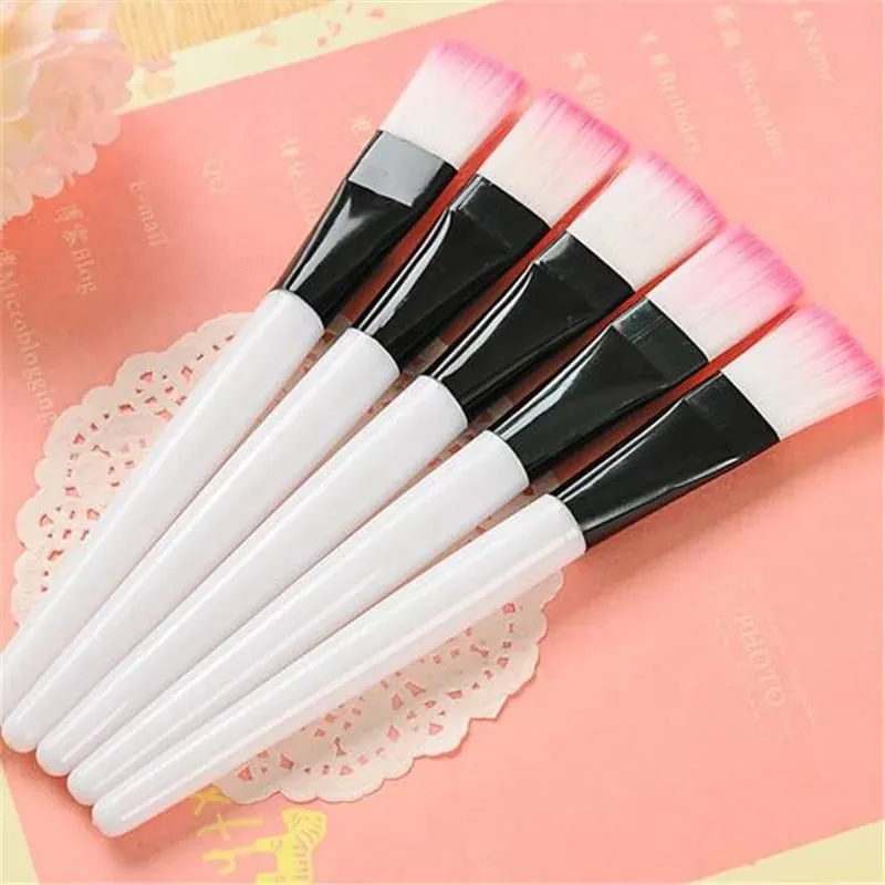 5 Buah Kuas Rias Kosmetik Lembut Kuas Masker DIY Alat Perawatan Wajah Kulit Foundation Alat Kecantikan Kosmetik Gel Pegangan Akrilik