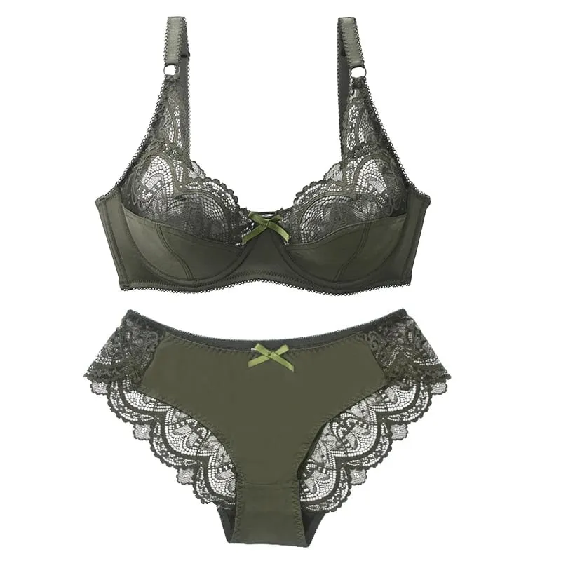 2021 Νέα σέξι, εξαιρετικά λεπτά, παχιά Push Up Lace Σετ σουτιέν BCDE Cup για γυναικεία εσώρουχα, γυναικεία εσώρουχα σε μέγεθος