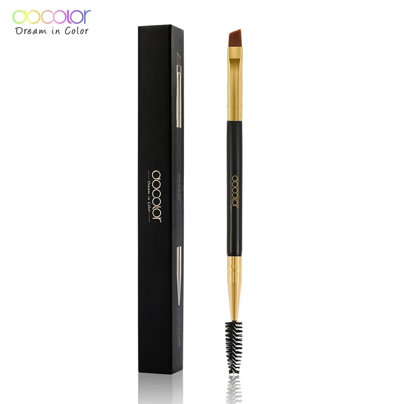 Docolor Kuas Alis + Sisir Alis Kuas Alis Kecantikan Kuas Makeup Profesional untuk Kuas Alis Mata Kuas Pencampur Mata