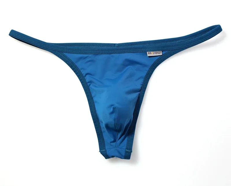Men's Breathable Quick-Dry Fabric Thong Comfortable Briefs Low-Rise Underwear Sexy Innerwear Fashionable Brave Person