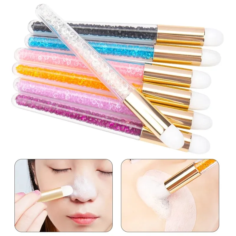 5 τμχ Diamond Clean Nose Brushes Brown Nose Blackhead Comedones Cleaning Brush Professional Eyelash Extensions Makeup